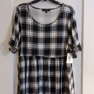 NWT Vibe Plaid Dress